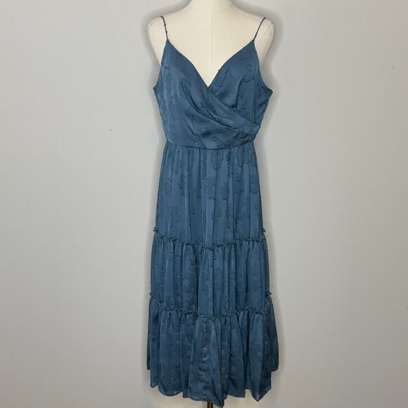 Sachin & Babi Chambray Blue Dalia Floral Dress Size 8 - Picture 3 of 16